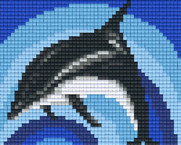 Pixel hobby classic template - jumping dolphin