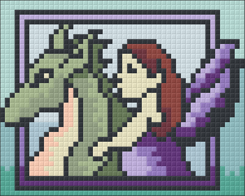 Pixel hobby classic template - fairy with dragon