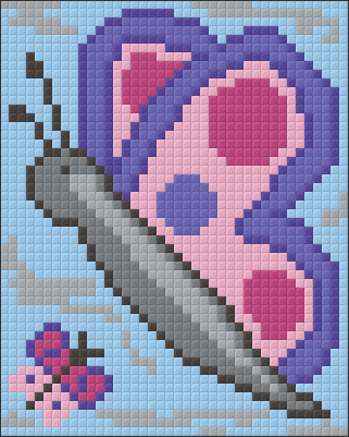 Pixel Klassik Set - rosa Schmetterling