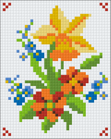 Pixelhobby Klassik Vorlage - Blumenserie 4