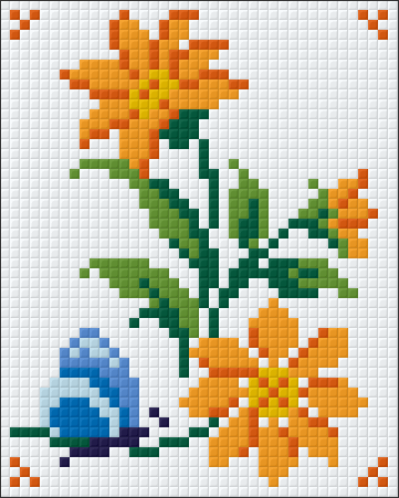 Pixel Klassik Set - Blumenserie 6