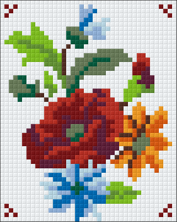 Pixel Klassik Set - Blumenserie 8