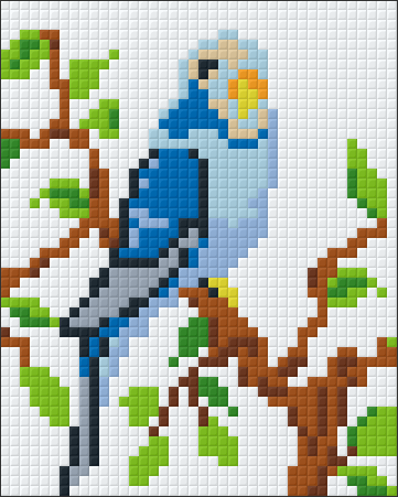 Pixel Klassik Set - Blauer Wellensittich