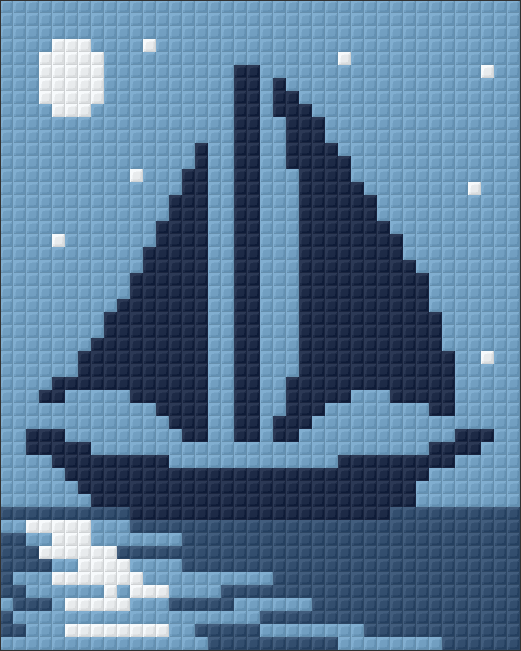 Pixelhobby Klassik Vorlage - Segelboot