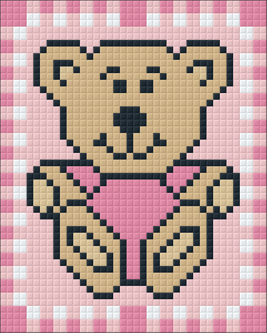 Pixel Klassik Set - Bärchen rosa