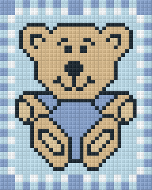 Pixel hobby classic template - bear blue