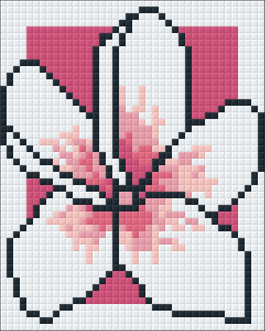 Pixelhobby Klassik Vorlage - Frangipani rosa