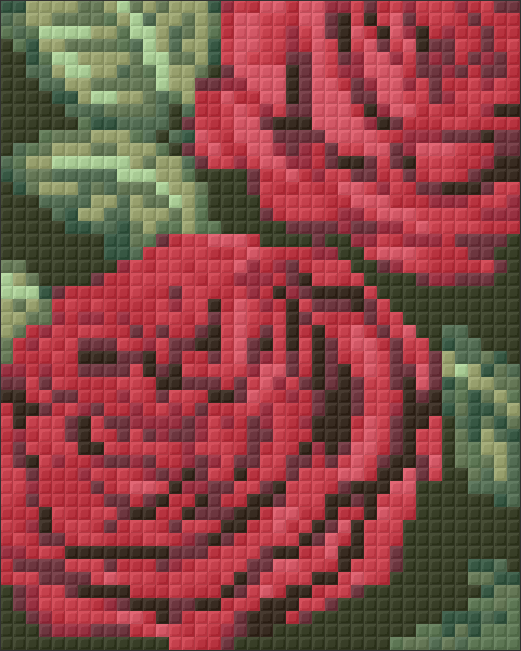 Pixelhobby Klassik Vorlage - Rote Rosen