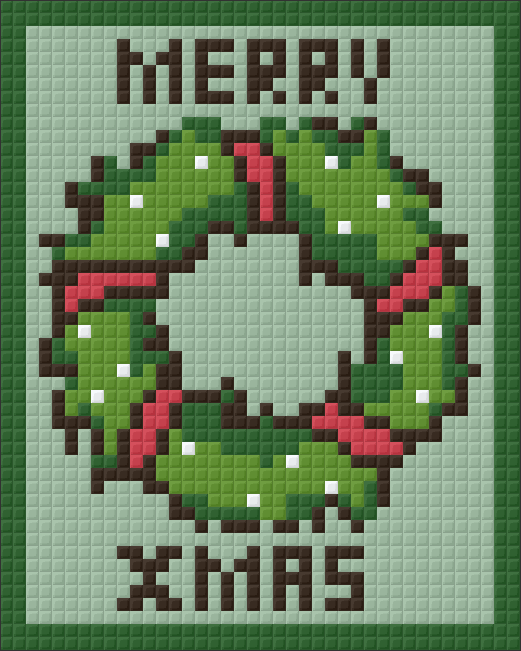 Pixel hobby classic template - Christmas wreath