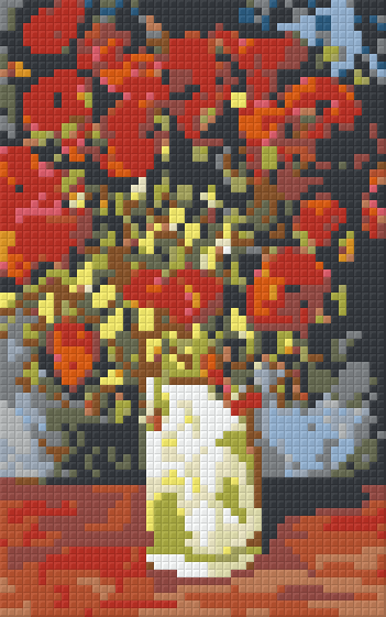 Pixelhobby Classic Set - Vase with poppies