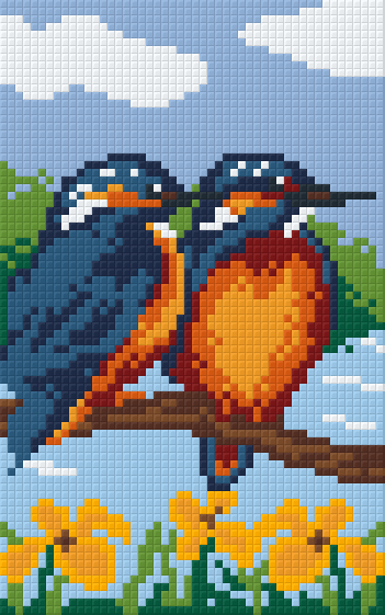 Pixel hobby classic template - birds on the branch