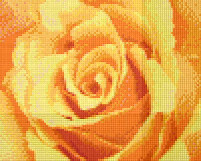 Pixelhobby Klassik Vorlage - Gelbe Rose