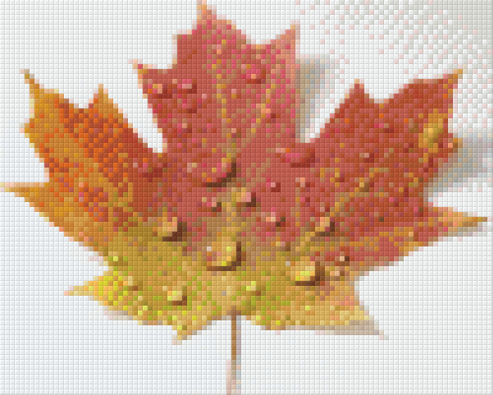 Pixel hobby classic template - leaf with water drops