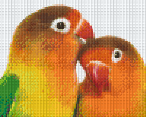 Pixelhobby Klassik Vorlage - 2 Papageien