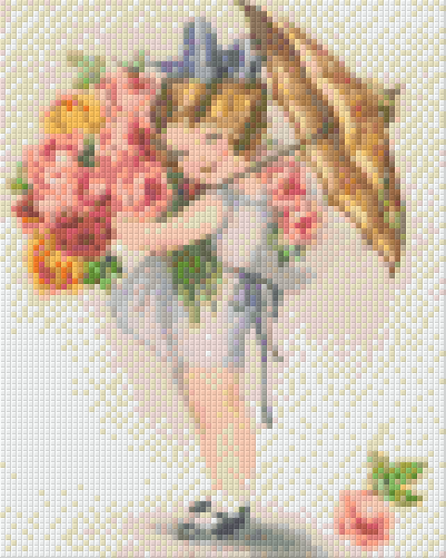 Pixelhobby Klassik Set - Blumenmädchen mit Schirm