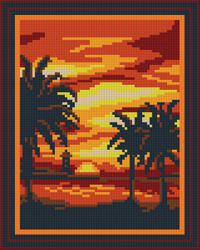 Pixel hobby classic template - palm trees
