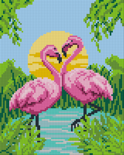 Pixel hobby classic template - flamingos
