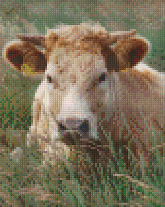 Pixel hobby classic template - cow in the grass