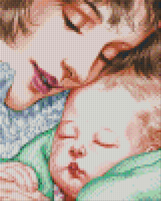 Pixelhobby Klassik Vorlage - Frau mit Kind