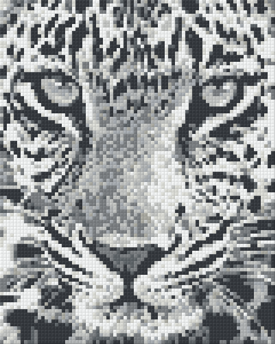 Pixelhobby Klassik Set - Leopard in weiß
