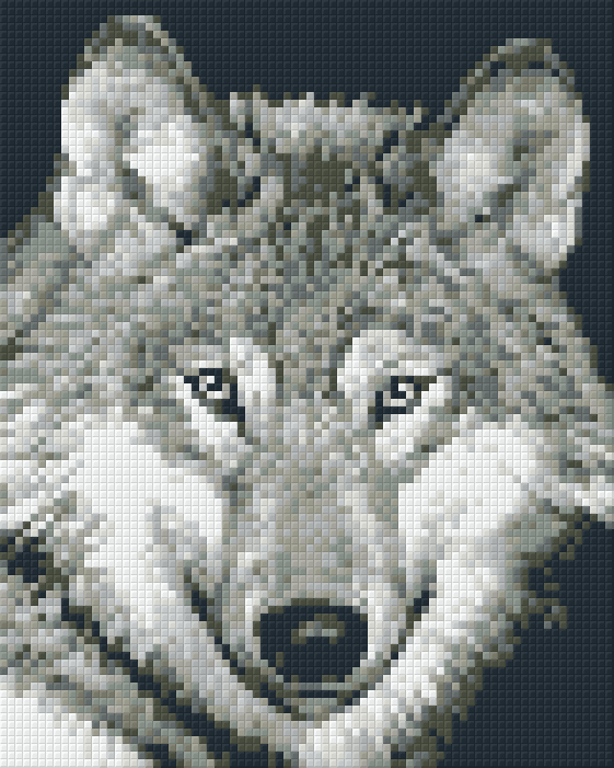 Pixelhobby Klassik Vorlage - Wolf aus der Nähe