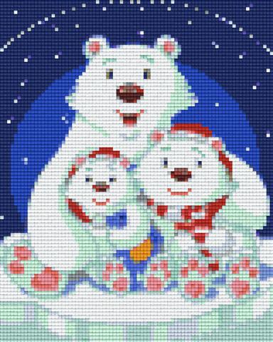 Pixelhobby Klassik Vorlage - Eisbärfamilie