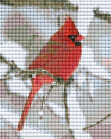 Pixelhobby Klassik Vorlage - Kardinal im Schnee