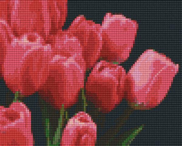Pixelhobby Klassik Vorlage - Rote Tulpen