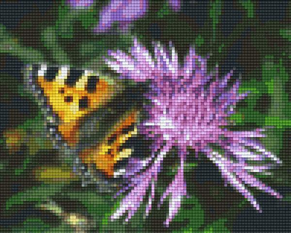 Pixel hobby classic template - butterfly on flowers