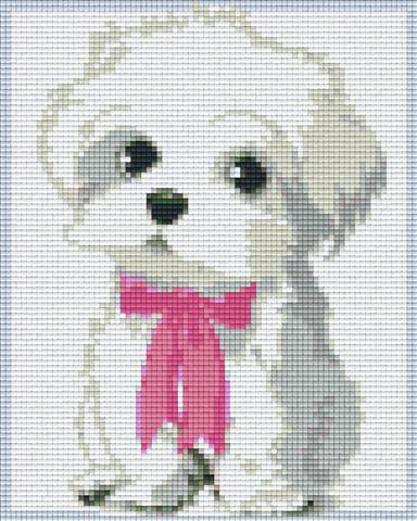 Pixel hobby classic template - dog with bow