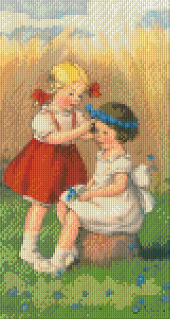 Pixelhobby Klassik Vorlage - Mädchen mit Blumenkranz