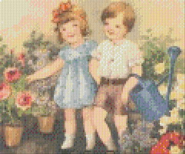 Pixel hobby classic set - children in the garden