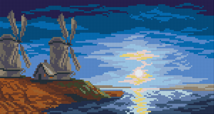 Pixelhobby Klassik Set - Sonnenuntergang in blau