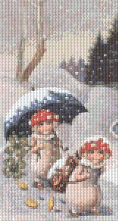 Pixel hobby classic template - toadstools in winter