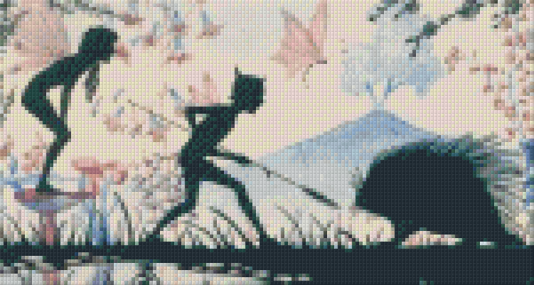 Pixelhobby classic set - silhouette battle with hedgehog
