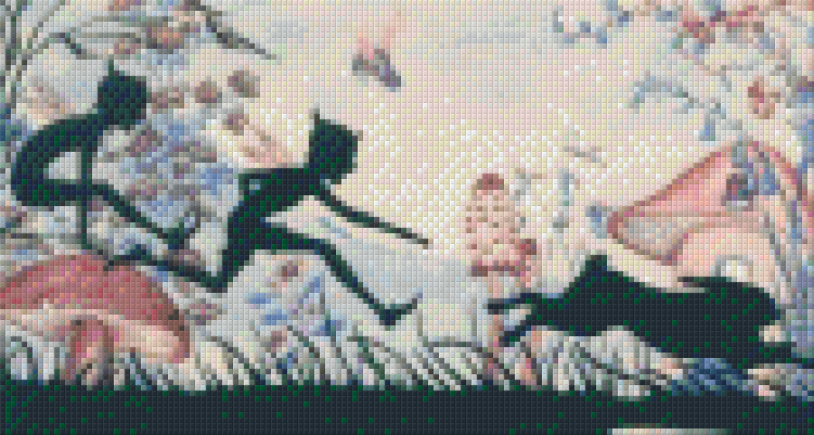 Pixelhobby Klassik Set - Silhouete Jagd nach dem Hasen
