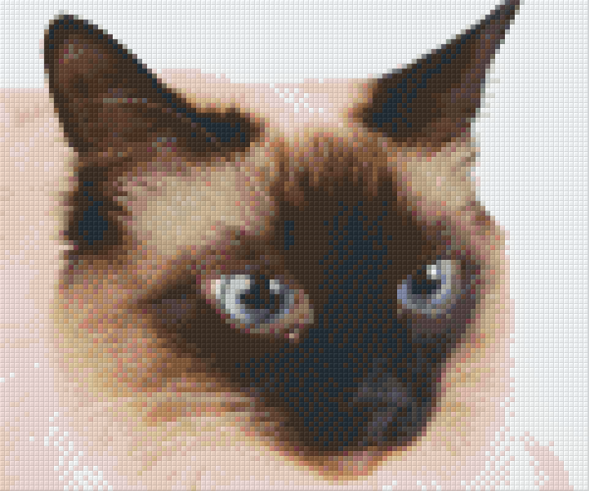 Pixelhobby Klassik Vorlage - Siamesische Katze