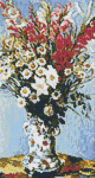 Pixel hobby classic template - vase with gladioli