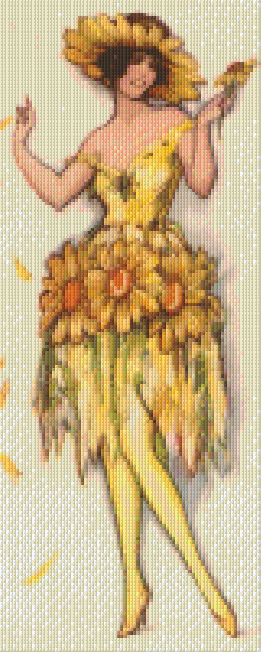 Pixel hobby classic template - woman in yellow