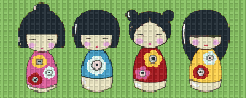 Pixelhobby classic template - Chinese worry dolls