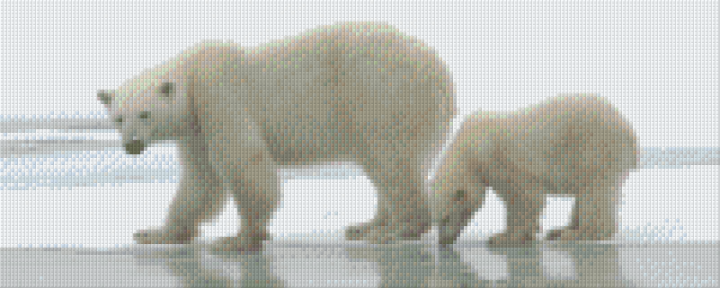Pixelhobby Klassik Vorlage - Eisbären