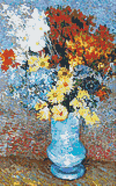 Pixel hobby classic template - flower in blue vase