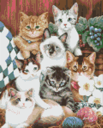 Pixelhobby Klassik Vorlage - Süße Katzen