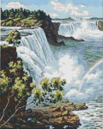 Pixelhobby Klassik Vorlage - Niagara Wasserfälle