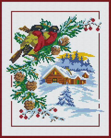 Pixel hobby classic set - birds in the snow