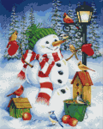 Pixel hobby classic set - snowman in the forest