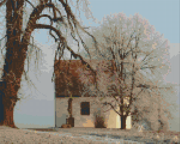 Pixel hobby classic template - chapel in winter