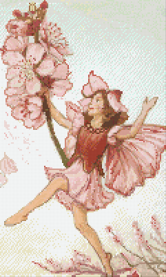 Pixel hobby classic template - elf with flower