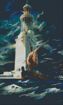 Pixelhobby Klassik Vorlage - Leuchtturm von Alexandria