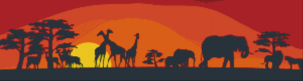 Pixel hobby classic template - sunset
